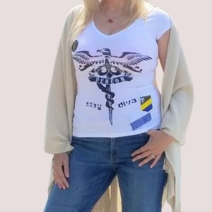 Dereon Beyonce Sexy Diva Back Zipper T-shirt Sz Sm…